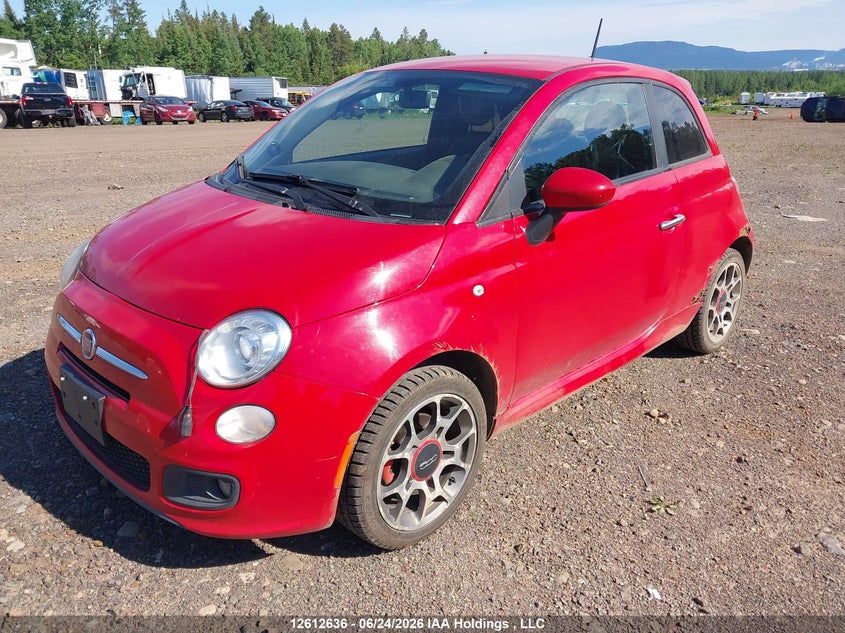 2012 Fiat 500, Правый бок, IAAI, VIN 3C3CFFBR1CT265788 — фото 2