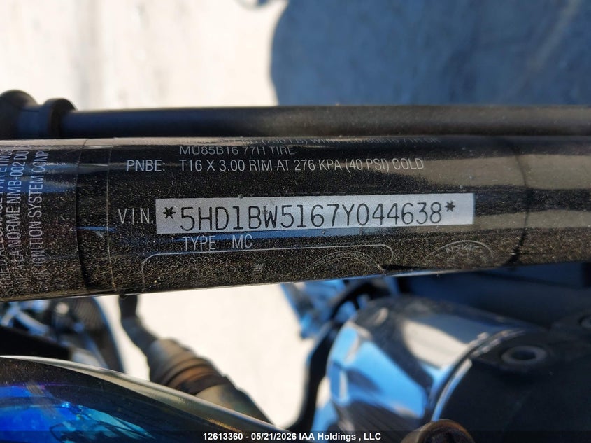 2007 Harley-Davidson Flstc VIN: 5HD1BW5167Y044638 Lot: 12613360