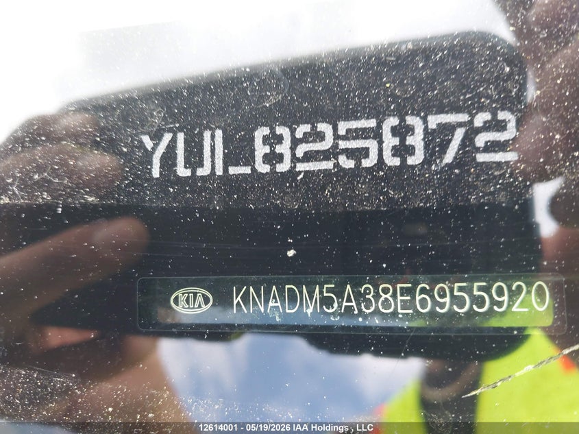 2014 Kia Rio VIN: KNADM5A38E6955920 Lot: 12614001