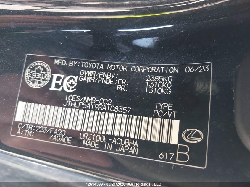 2024 LEXUS LC CABRIO 5.0L V8 N