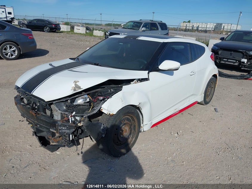 Vin: kmhtc6ae2fu244134, lot: 3013614, hyundai veloster turbo 20152