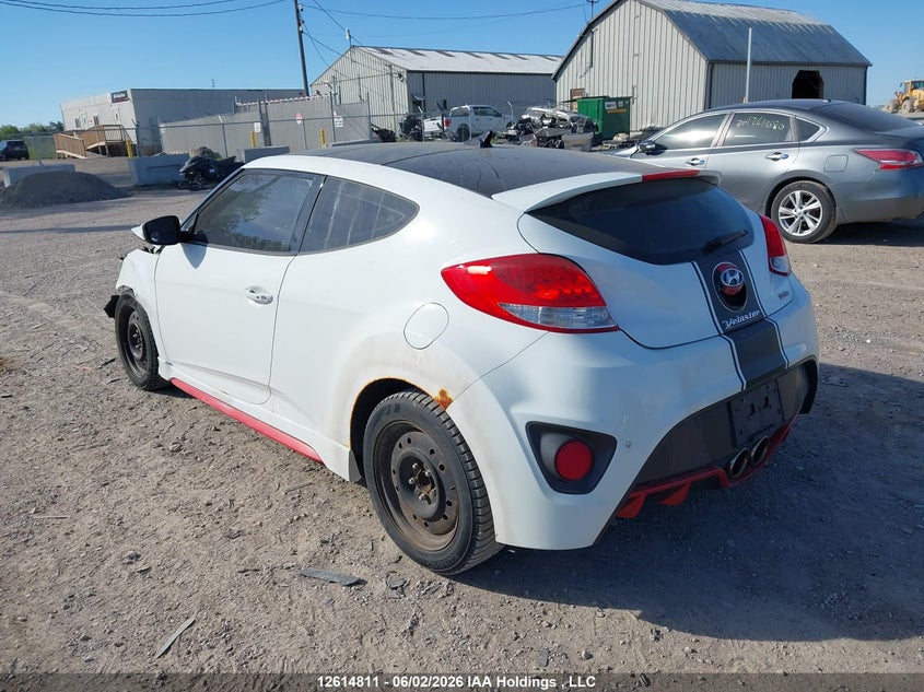 Vin: kmhtc6ae2fu244134, lot: 3013614, hyundai veloster turbo 20153