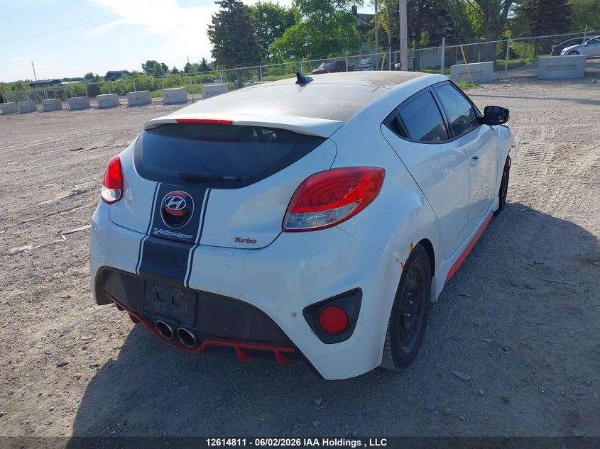 Vin: kmhtc6ae2fu244134, lot: 3013614, hyundai veloster turbo 20154