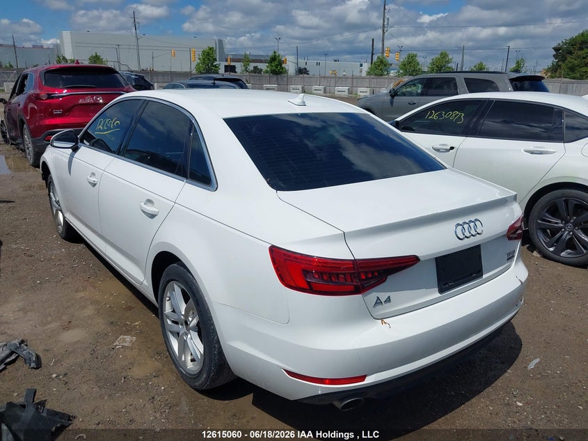 2017 AUDI A4 SEDAN 2.0L I-4 DI, DOHC, VVT, TURBO, 252HP