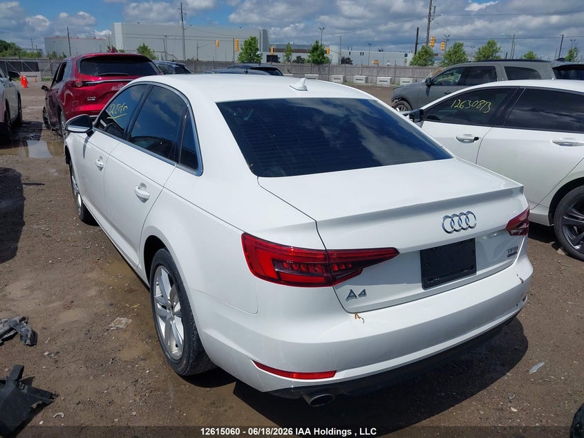 2017 AUDI A4 SEDAN 2.0L I-4 DI, DOHC, VVT, TURBO, 252HP