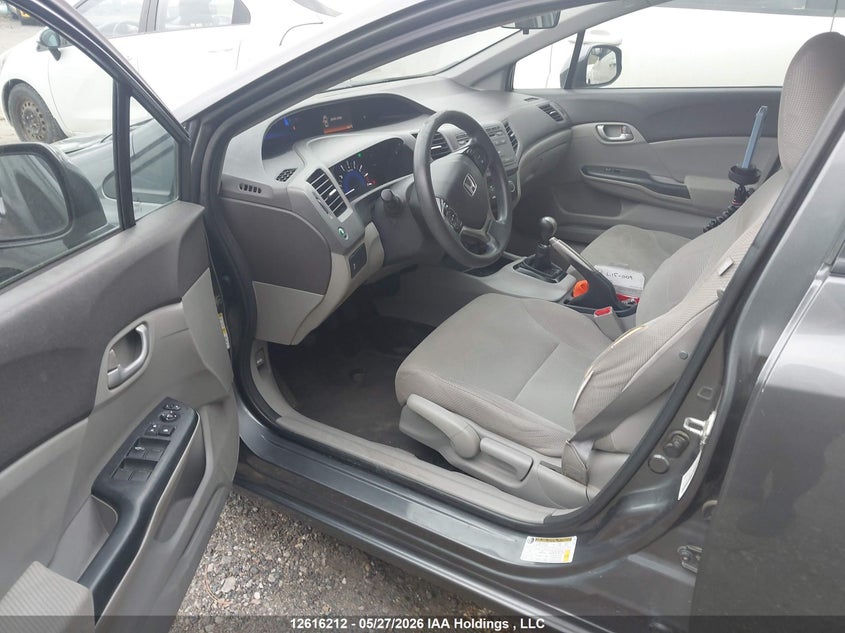 2012 Honda Civic 1.8 Lx Grey Lot 111012616212 Vin 2HGFB2E42CH010039