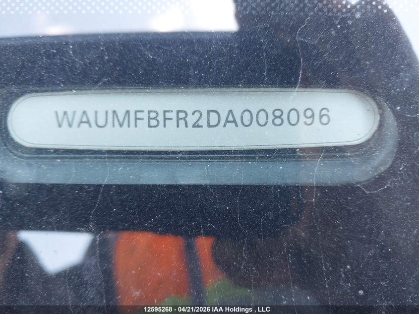 2013 Audi A5 2.0T Premium VIN: WAUMFBFR2DA008096 Lot: 12595268X