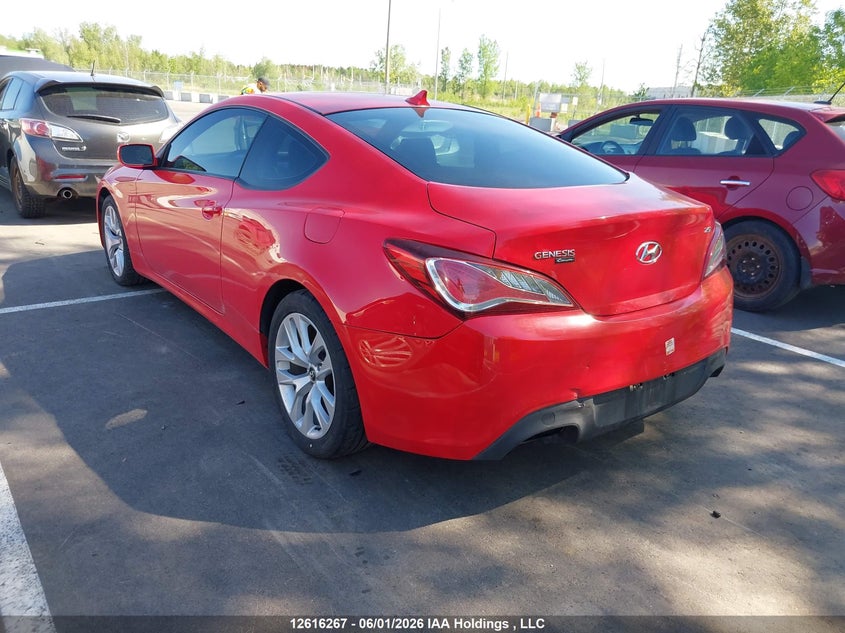 Vin: kmhht6kd6du100790, lot: 3015232, hyundai genesis 2.0t premium 20133