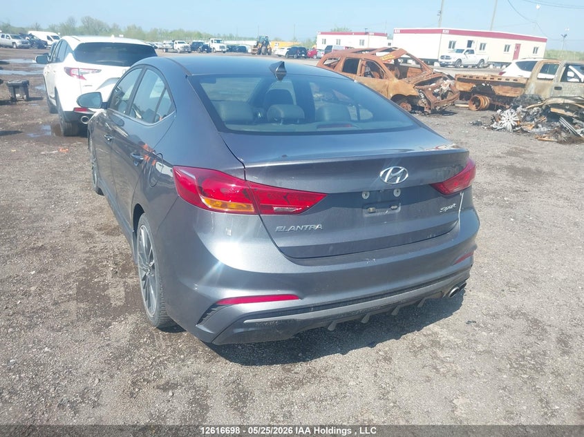 Vin: kmhd04lb2ju683184, lot: 3015681, hyundai elantra sport 20183