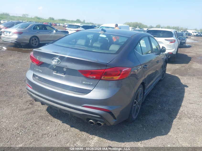 Vin: kmhd04lb2ju683184, lot: 3015681, hyundai elantra sport 20184