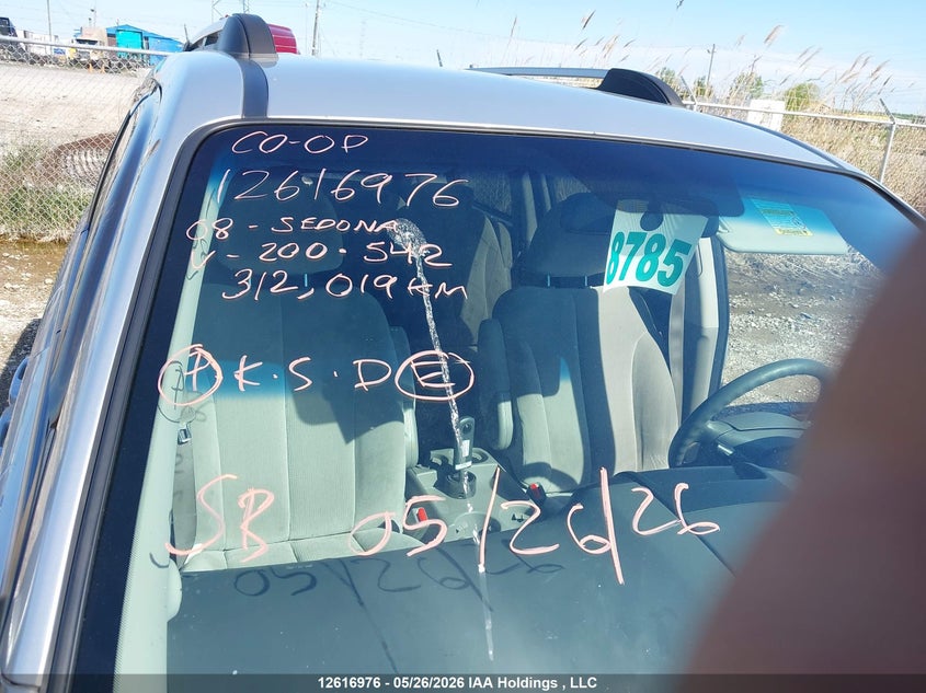 2008 Kia Sedona Ex/Lx VIN: KNDMB233786200542 Lot: 12616976