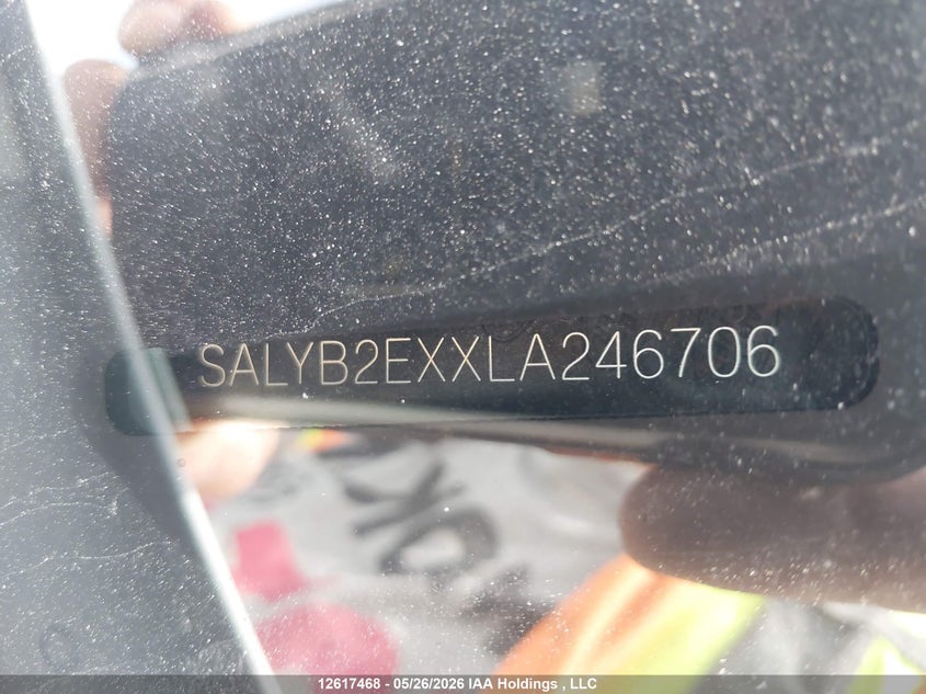 2020 Land Rover Range Rover Velar S VIN: SALYB2EXXLA246706 Lot: 12617468