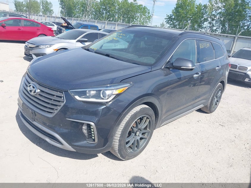 Vin: km8sndhfxhu186768, lot: 3016547, hyundai santa fe se/limited 20172