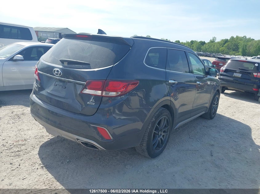Vin: km8sndhfxhu186768, lot: 3016547, hyundai santa fe se/limited 20174