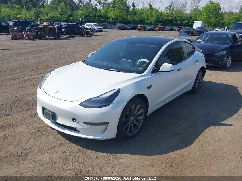 2022 Tesla Model 3, Удар ззаду, IAAI, VIN 5YJ3E1EB0NF194861 — фото 2