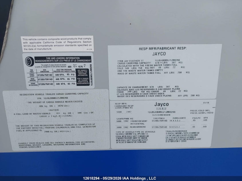 2018 OTHER JAYCO TRAILER N/A
