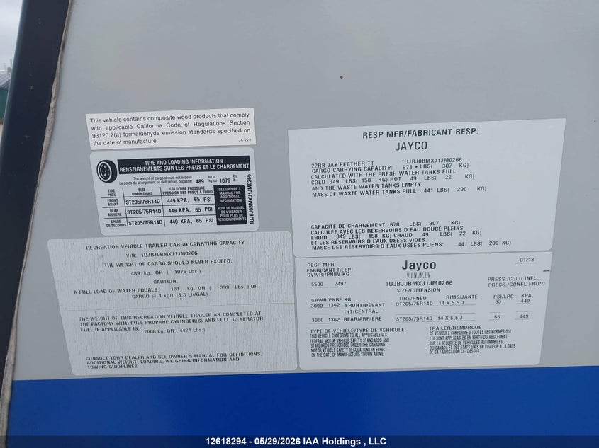 2018 OTHER JAYCO TRAILER N/A