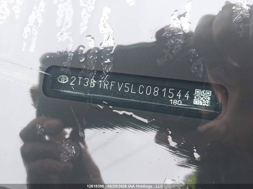 2020 Toyota Rav4 Le VIN: 2T3B1RFV5LC081544 Lot: 12618396