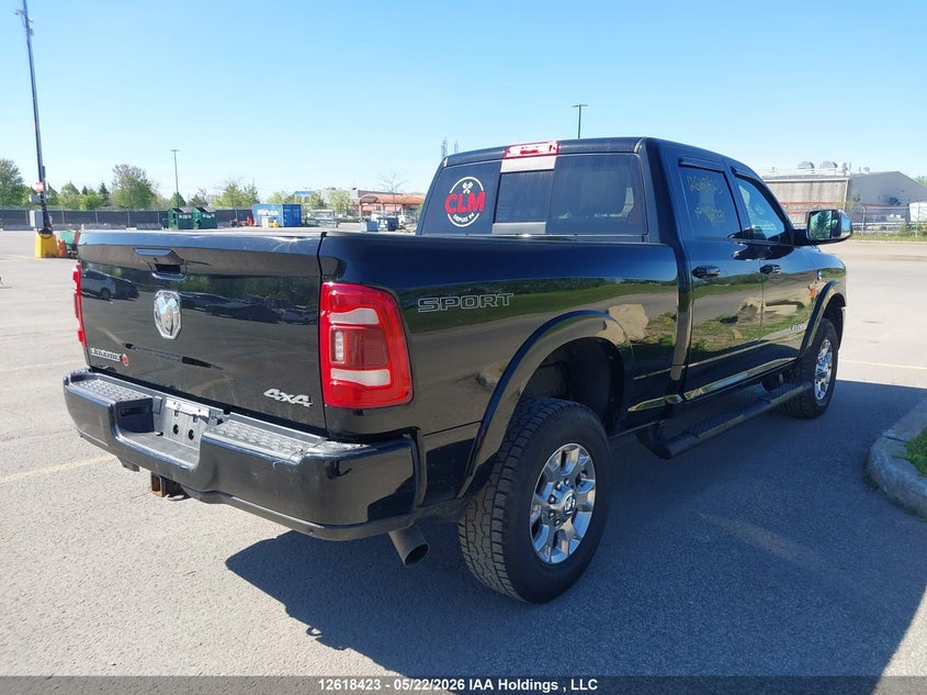 2022 Ram 2500 6.7 Laramie Black Lot 111012618423 Vin 3C6UR5FL5NG168331