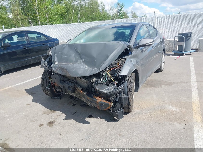 2013 Hyundai Elantra Limited, Front, IAAI, VIN 5NPDH4AE9DH416195 — photo 2