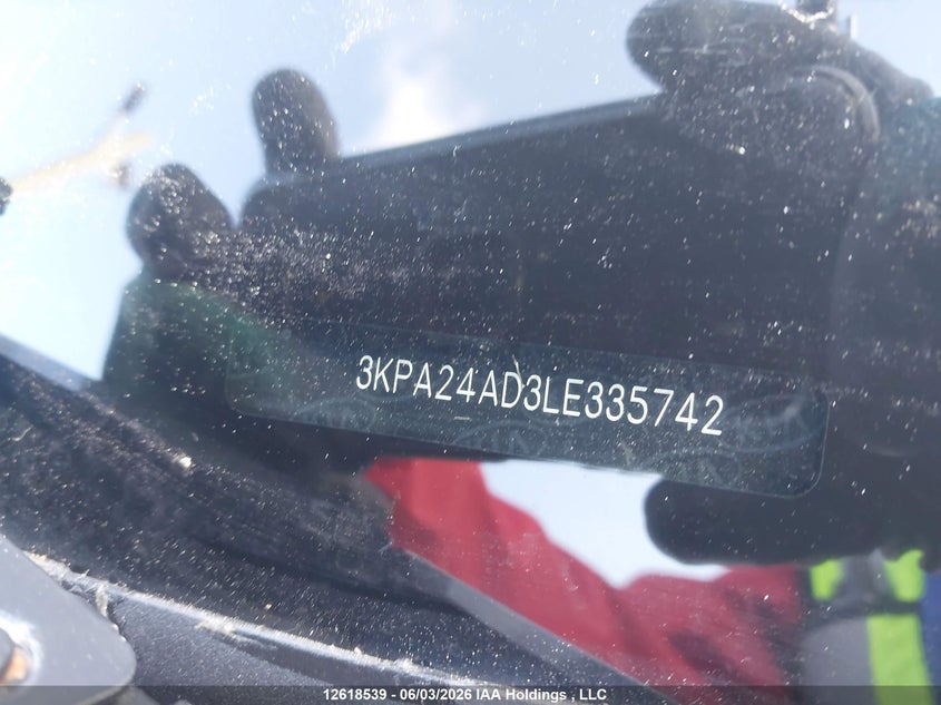 2020 Kia Rio VIN: 3KPA24AD3LE335742 Lot: 12618539