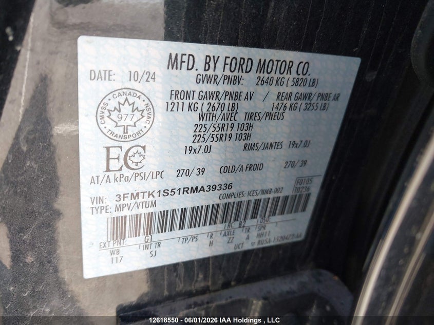 2024 FORD MUSTANG MACH-E SPORT UTILITY VEHICLE ELECTRIC