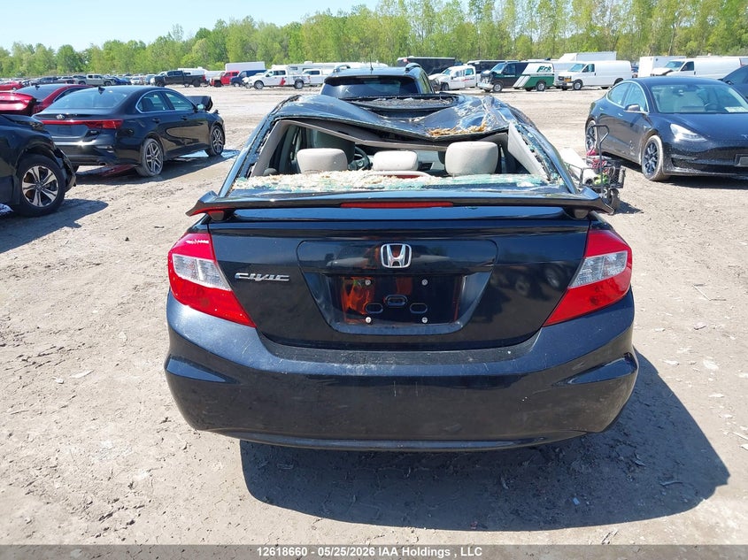 2012 Honda Civic 1.8 Sdn black Lot 111012618660 Vin 2HGFB2F50CH002237
