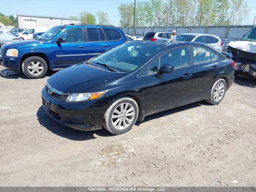 2012 Honda Civic 1.8 Sdn black Lot 111012618660 Vin 2HGFB2F50CH002237
