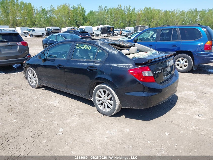 2012 Honda Civic 1.8 Sdn black Lot 111012618660 Vin 2HGFB2F50CH002237