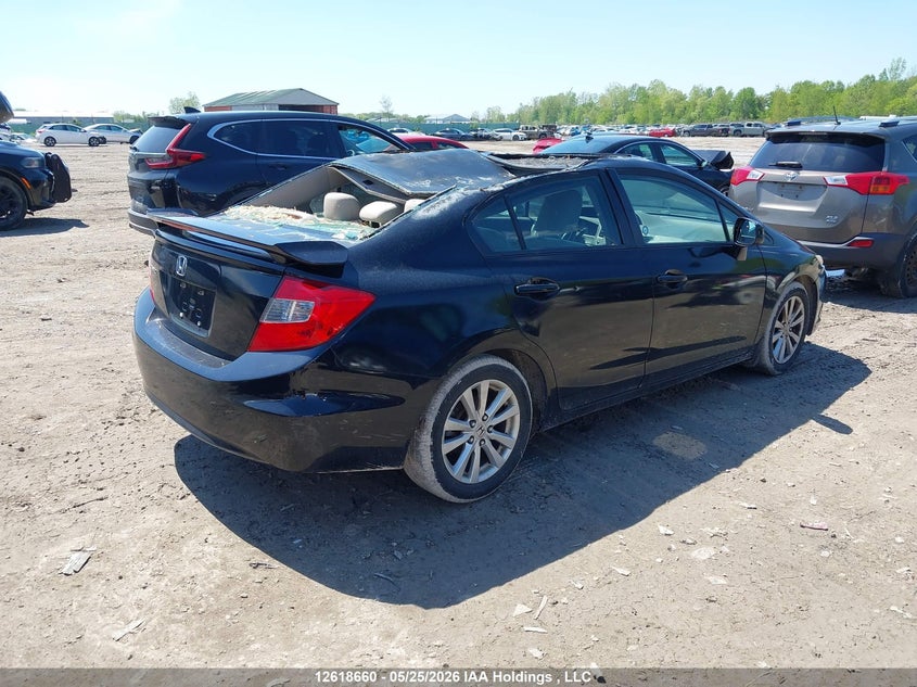 2012 Honda Civic 1.8 Sdn black Lot 111012618660 Vin 2HGFB2F50CH002237