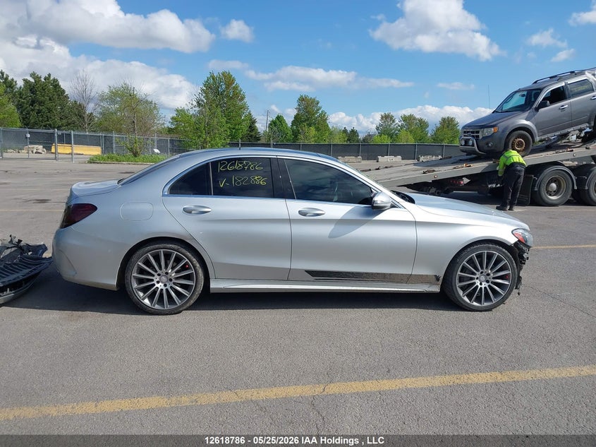 2017 Mercedes-Benz C 300 4Matic VIN: 55SWF4KB7HU182886 Lot: 12618786