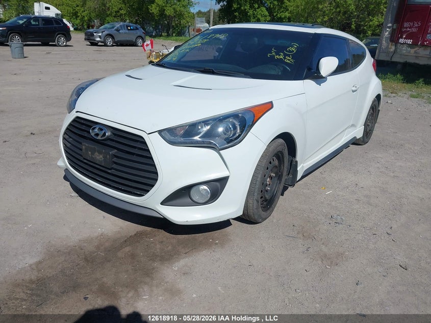 Vin: kmhtc6ae0du154378, lot: 3018050, hyundai veloster turbo 20132