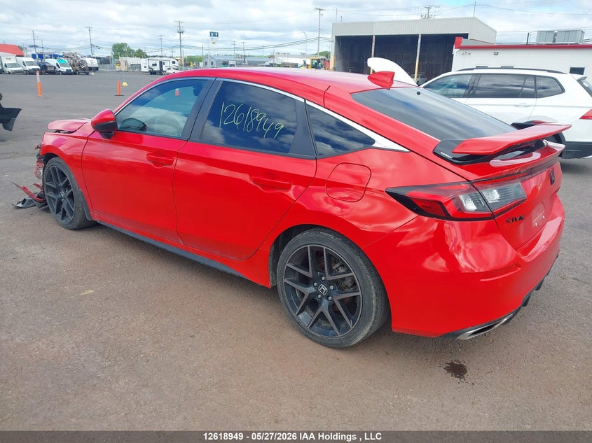 Vin: 19xfl1g87pe400965, lot: 3018085, honda civic sport touring 20233