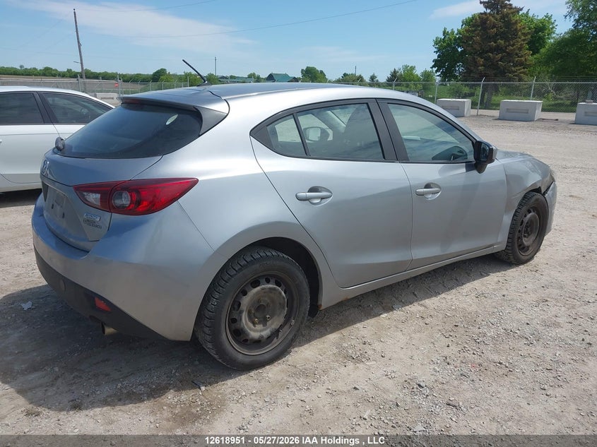 Vin: jm1bm1k77e1105715, lot: 3018090, mazda mazda3 gx-sky 20144