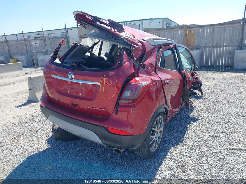 Vin: kl4cj1smxhb040130, lot: 3018722, buick encore sport touring 20174