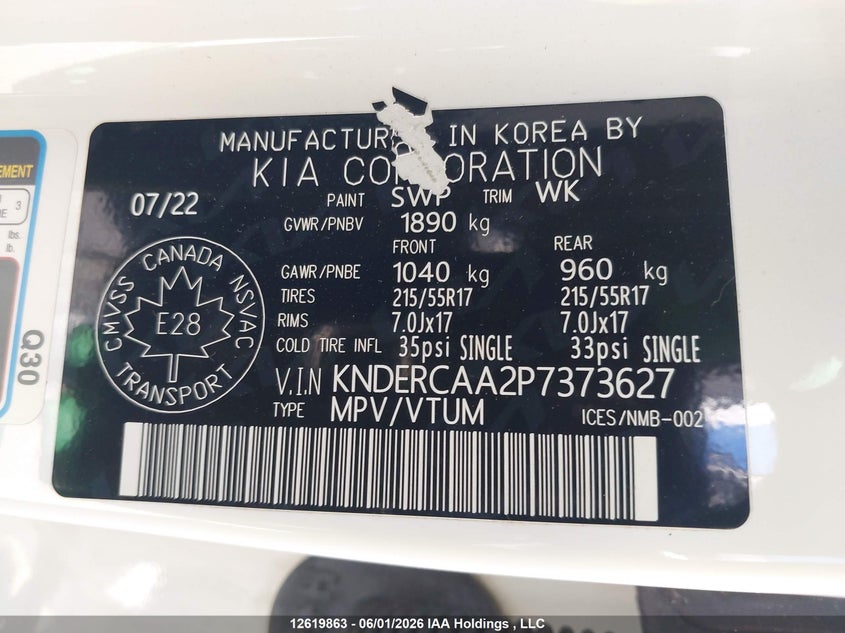 2023 KIA SELTOS SPORT UTILITY VEHICLE 2.0L I-4 DOHC, VVT, 146HP