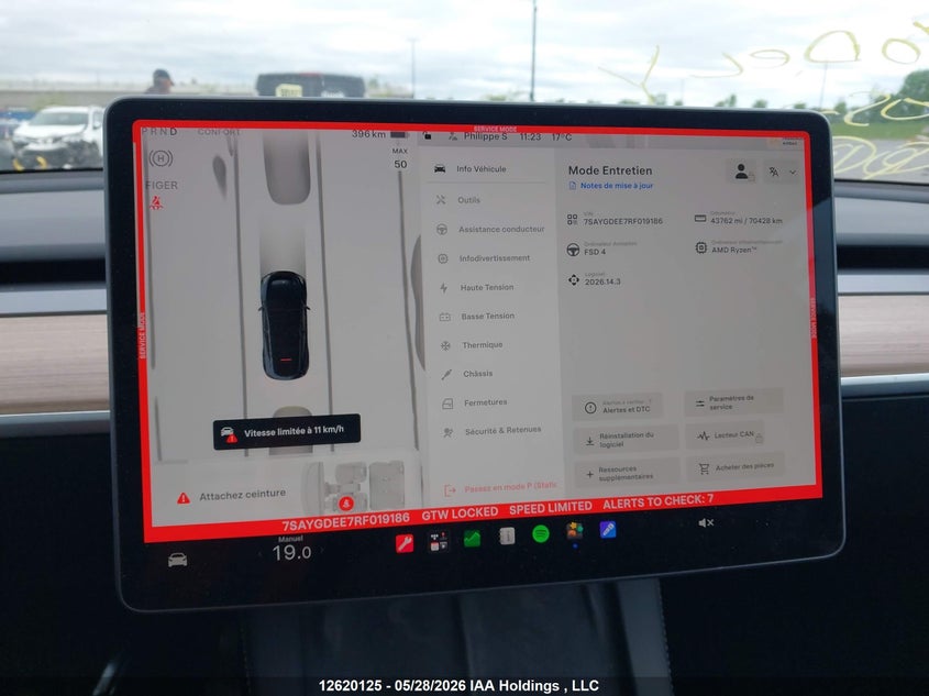 2024 Tesla Model Y VIN: 7SAYGDEE7RF019186 Lot: 12620125