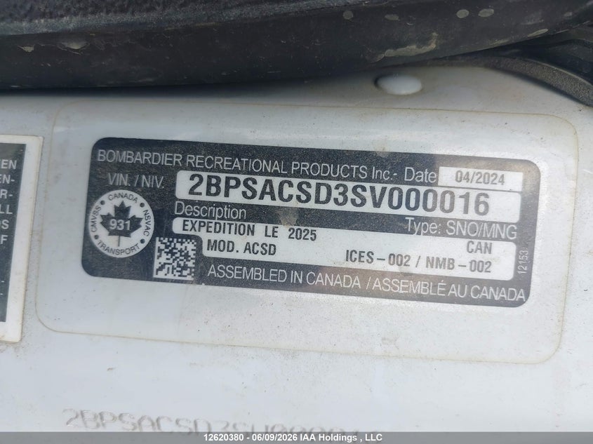 2025 OTHER SKIDOO EXPEDITION N/A N/A