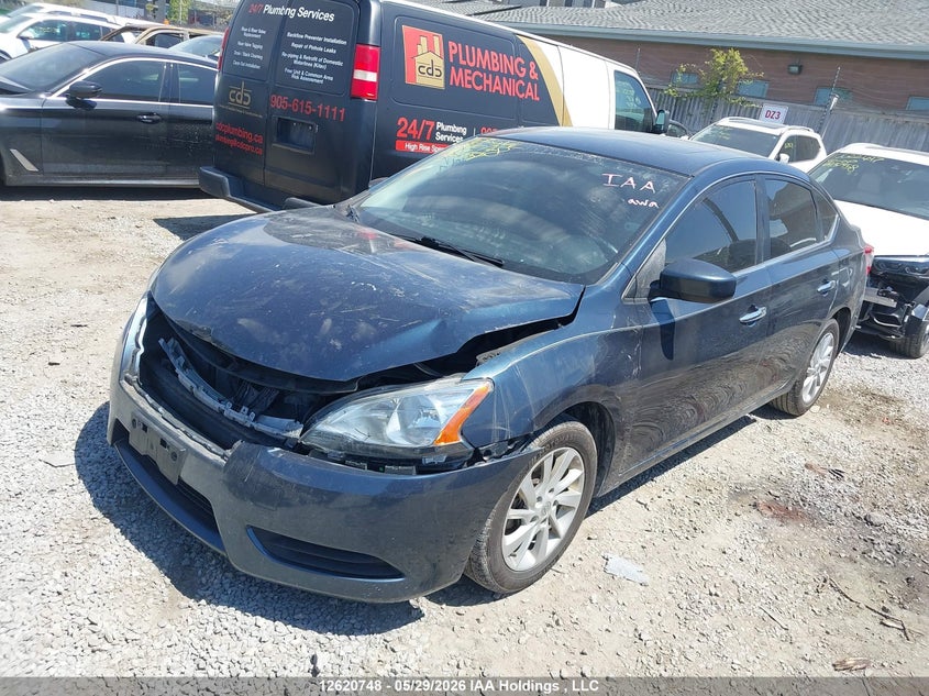 2013 Nissan Sentra, Удар спереди, IAAI, VIN 3N1AB7AP8DL742869 — фото 2