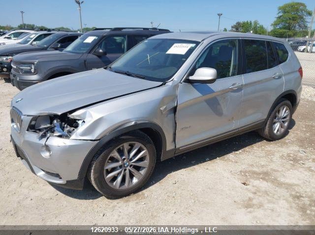 2012 BMW X3 3.0 xDrive35I silver Lot 111012620933 Vin 5UXWX7C5XCL735754