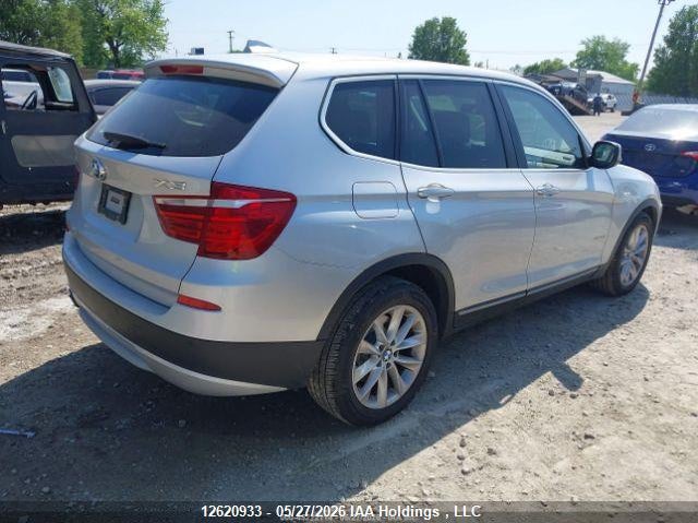 2012 BMW X3 3.0 xDrive35I silver Lot 111012620933 Vin 5UXWX7C5XCL735754