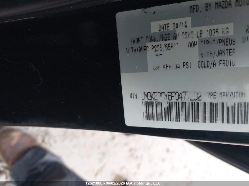 2015 Mazda Cx-5 Gs VIN: JM3KE2CY6F0477202 Lot: 12621088
