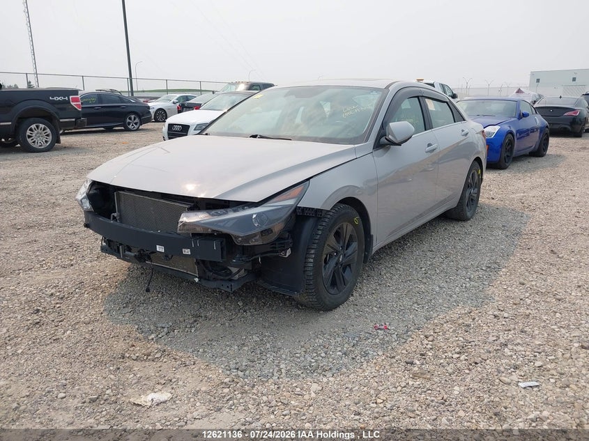 Vin: kmhln4aj4nu017019, lot: 3020451, hyundai elantra hybrid ultimate with two-tone interior 20222