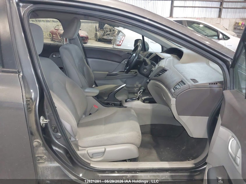 2012 Honda Civic 1.8 Lx grey Lot 111012621281 Vin 2HGFB2F40CH052868