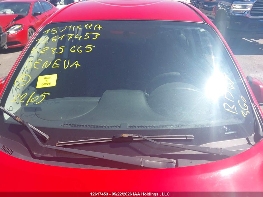 2015 Nissan Micra S/Sr/Sv VIN: 3N1CK3CP8FL235665 Lot: 12617453X