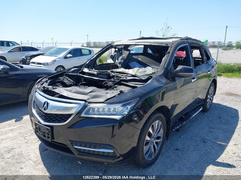 2015 Acura MDX, Полностью сгорел, IAAI, VIN 5FRYD4H6XFB503132 — фото 2