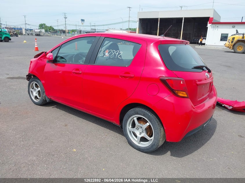 Vin: vnkktud33fa052261, lot: 3022335, toyota yaris le 20153