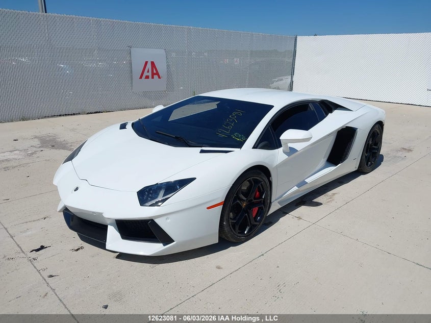 2012 Lamborghini Aventador, Rear, IAAI, VIN ZHWUC1ZD2CLA00129 — photo 2