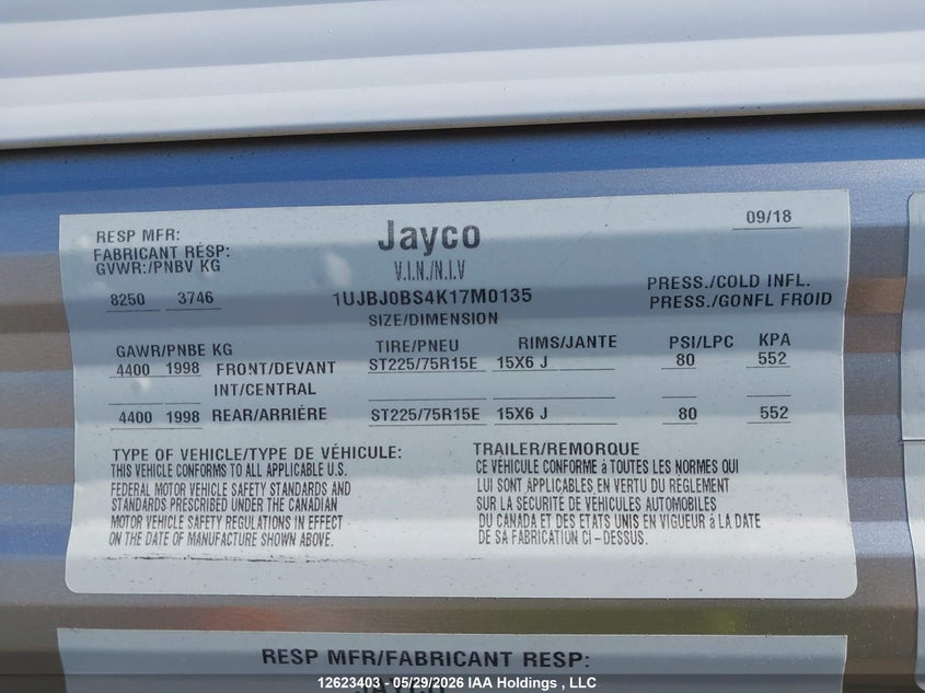 2019 OTHER JAYCO TRAILER N/A
