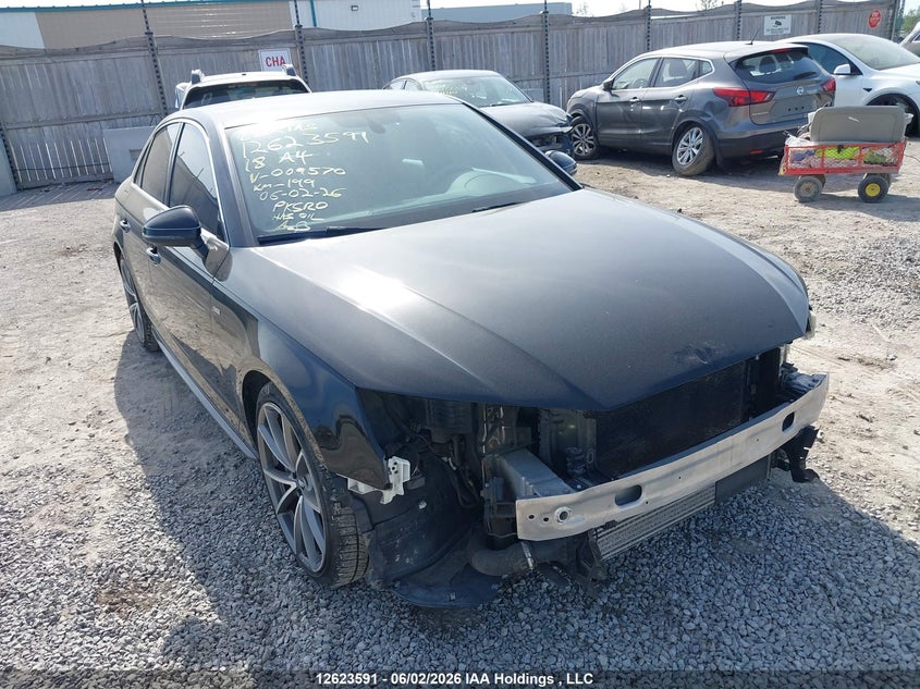 2018 AUDI A4 SEDAN 2.0L I-4 DI, DOHC, VVT, TURBO, 252HP